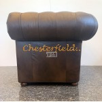 Klassisk Antik mellembrun (A5M) Chesterfield lænestol