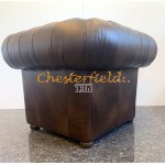 Klassisk XL Antik mellembrun (A5M) Chesterfield lænestol