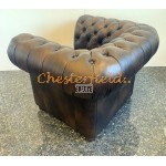 Klassisk XL Antik mellembrun (A5M) Chesterfield lænestol