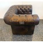 Klassisk Antik mellembrun (A5M) Chesterfield lænestol