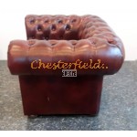 Klassisk  Antik bordeaux (A7) Chesterfield lænestol