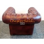 Klassisk  Antik bordeaux (A7) Chesterfield lænestol