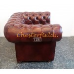 Klassisk  Antik bordeaux (A7) Chesterfield lænestol