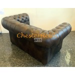 Klassisk  mediumbrun 2 personer Chesterfield sofa (A5M)