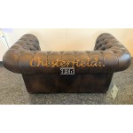 Klassisk  mediumbrun 2 personer Chesterfield sofa (A5M)