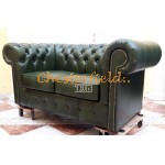 Klassisk grøn 2 personer Chesterfield Sofa 