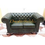 Klassisk grøn 2 personer Chesterfield Sofa 