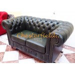 Klassisk grøn 2 personer Chesterfield Sofa 