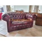 Klassisk XL bordeaux 2 personer Chesterfield Sofa Klassisk XL bordeaux 2 personer Chesterfield Sofa