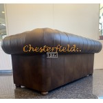 Classic Antik mittelbraun 3-Sitzer Chesterfield Sofa
