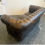 Classic Antik mittelbraun 3-Sitzer Chesterfield Sofa