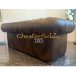 Classic Antik mittelbraun 3-Sitzer Chesterfield Sofa