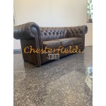 Classic Antik mittelbraun 3-Sitzer Chesterfield Sofa