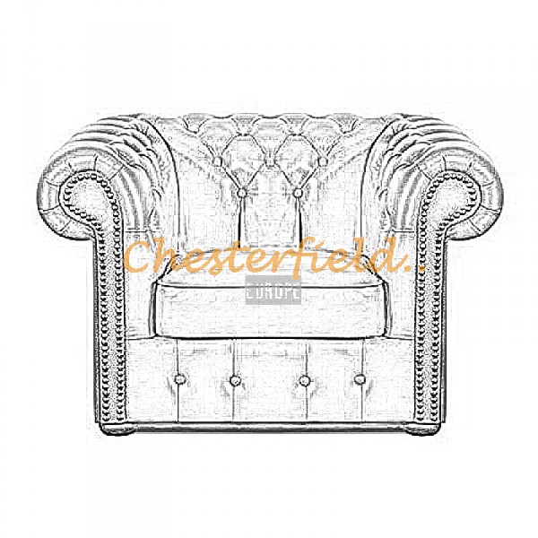 Vælg din egen farve og bestil Klassisk XL Chesterfield lænestol