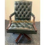 Chesterfield King  grøn drejelig kontorstol