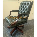 Chesterfield King  grøn drejelig kontorstol