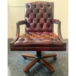 Chesterfield King bordeaux drejelig kontorstol