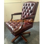 Chesterfield King bordeaux drejelig kontorstol