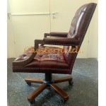 Chesterfield King bordeaux drejelig kontorstol