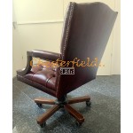 Chesterfield King bordeaux drejelig kontorstol