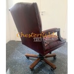Chesterfield King bordeaux drejelig kontorstol