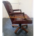 Chesterfield King bordeaux drejelig kontorstol