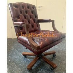 Chesterfield King bordeaux drejelig kontorstol