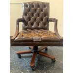Chesterfield King brun drejelig kontorstol