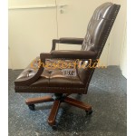 Chesterfield King brun drejelig kontorstol