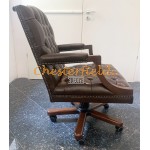 Chesterfield King brun drejelig kontorstol