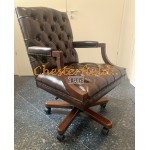 Chesterfield King brun drejelig kontorstol