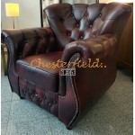 Monk  bordeaux (A7) Chesterfield lænestol