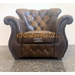 Monk 311 Antikmittelbraun Chesterfield Garnitur