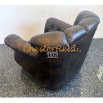 Monk mediumbrun (A5M) Chesterfield lænestol