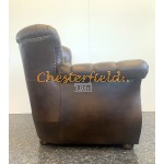 Monk mediumbrun (A5M) Chesterfield lænestol