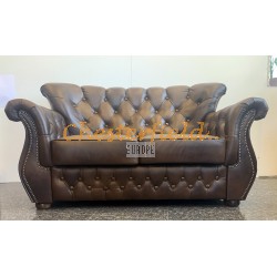 Monk Antikgold 2-Sitzer Chesterfield Sofa