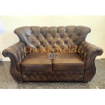 Monk Antikgold 2-Sitzer Chesterfield Sofa