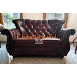 Monk oxblod 2-Sitzer Chesterfield Sofa