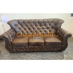 MonkA Antikgold 3-Sitzer Chesterfield Sofa 