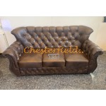 MonkA Antikgold 3-Sitzer Chesterfield Sofa 