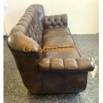 MonkA Antikgold 3-Sitzer Chesterfield Sofa 