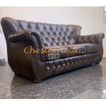 MonkA Antikgold 3-Sitzer Chesterfield Sofa 