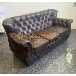 MonkA Antikgold 3-Sitzer Chesterfield Sofa 