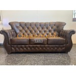 MonkA Antikgold 3-Sitzer Chesterfield Sofa 