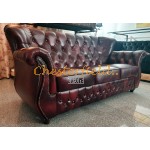 MonkA Antikgold 3-Sitzer Chesterfield Sofa 