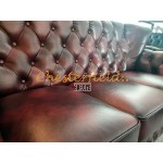 MonkA Antikgold 3-Sitzer Chesterfield Sofa 