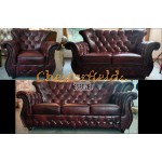 Monk 321 Antikmittelbraun Chesterfield Garnitur A5M Monk 321 Antikmittelbraun Chesterfield Garnitur A5M