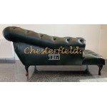 Recamiere Pompadour Chesterfield Rechtsseitig  A8 Antigruen