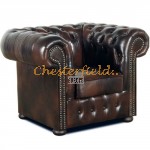 Klassisk Antik brun (A5) Chesterfield lænestol