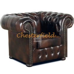 Klassisk Antik brun (A5) Chesterfield lænestol